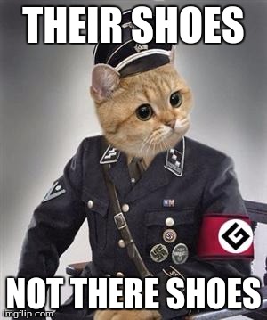 grammar nazi cat | THEIR SHOES NOT THERE SHOES | image tagged in grammar nazi cat | made w/ Imgflip meme maker