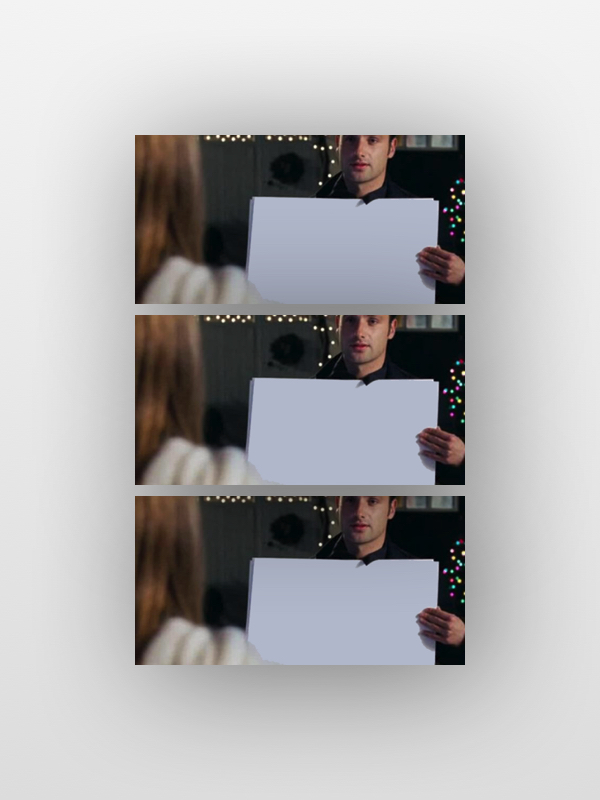 High Quality Love Actually 3 Blank Meme Template