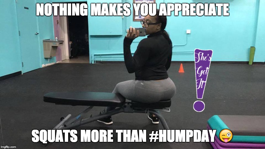 NOTHING MAKES YOU APPRECIATE; SQUATS MORE THAN #HUMPDAY 😜 | image tagged in fitness | made w/ Imgflip meme maker