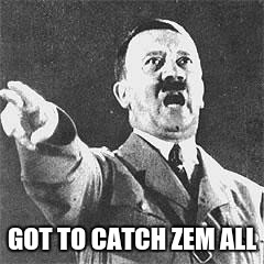Hitler | GOT TO CATCH ZEM ALL | image tagged in hitler | made w/ Imgflip meme maker