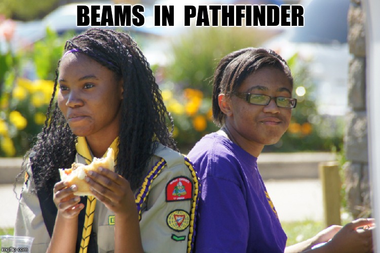 Beaming in Pure Pathfinder Joy | BEAMS  IN  PATHFINDER | image tagged in pathfinder | made w/ Imgflip meme maker