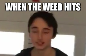 AllThe Greatness | WHEN THE WEED HITS | image tagged in allthe greatness,weed,meme,youtuber,youtube | made w/ Imgflip meme maker