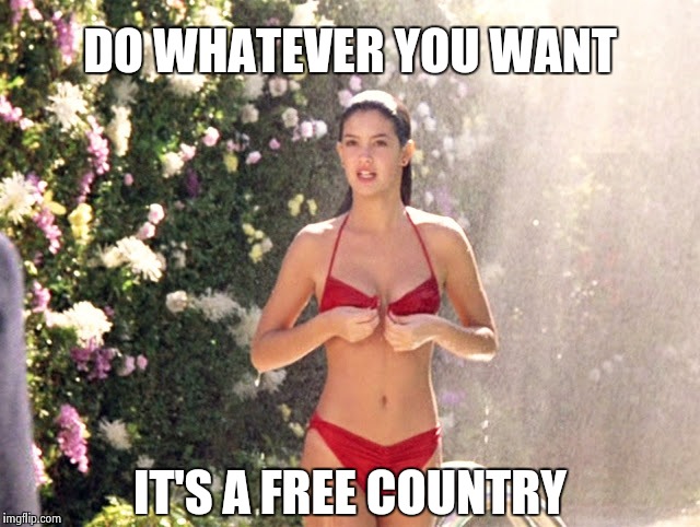 Phoebe Cates | DO WHATEVER YOU WANT IT'S A FREE COUNTRY | image tagged in phoebe cates | made w/ Imgflip meme maker