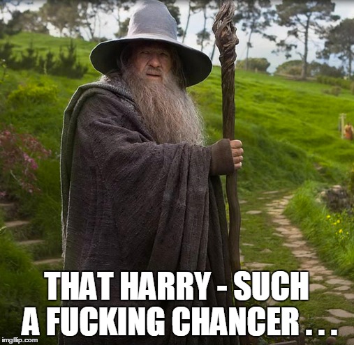 THAT HARRY - SUCH A F**KING CHANCER . . . | made w/ Imgflip meme maker