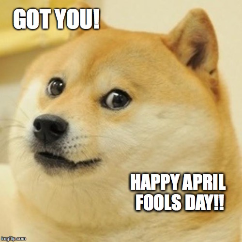 Doge Meme | GOT YOU! HAPPY APRIL FOOLS DAY!! | image tagged in memes,doge | made w/ Imgflip meme maker