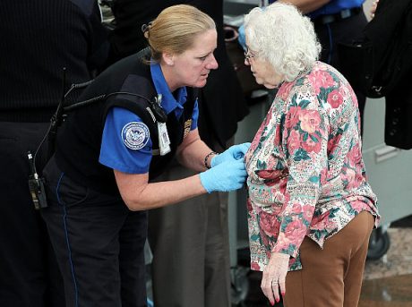 TSA Groping Old Woman Blank Meme Template