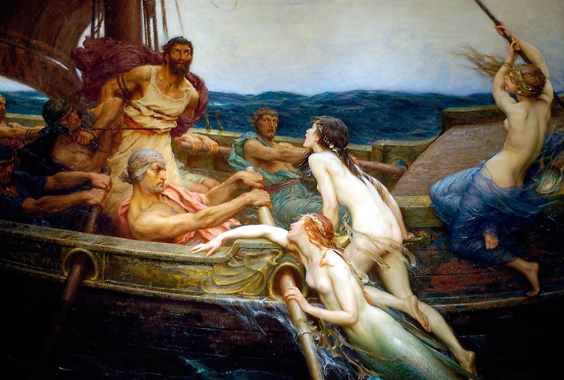 High Quality Odysseus and the Sirens Blank Meme Template