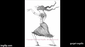 drawing series | image tagged in gifs,art,dancer,drawing,black and white,gurgel-segrillo | made w/ Imgflip video-to-gif maker