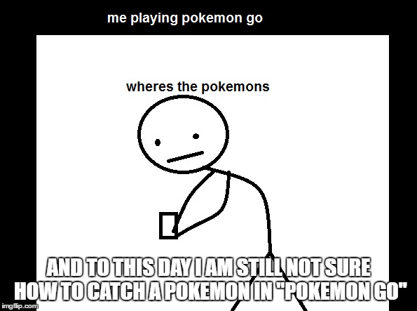 Pokemon GO Still Isn't Overrated | AND TO THIS DAY I AM STILL NOT SURE HOW TO CATCH A POKEMON IN "POKEMON GO" | image tagged in pokemon go,how do you play pokemon go,confusion | made w/ Imgflip meme maker