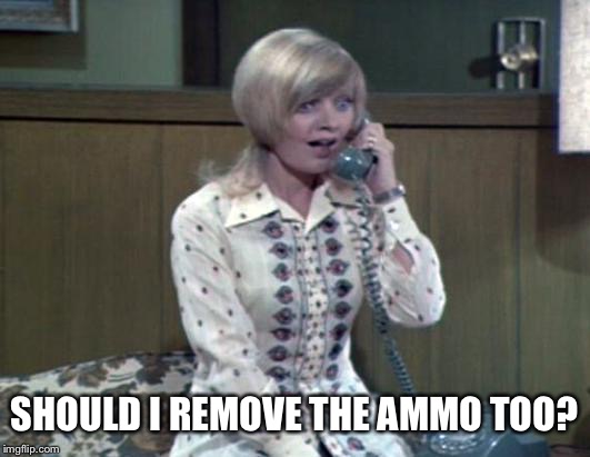 SHOULD I REMOVE THE AMMO TOO? | made w/ Imgflip meme maker