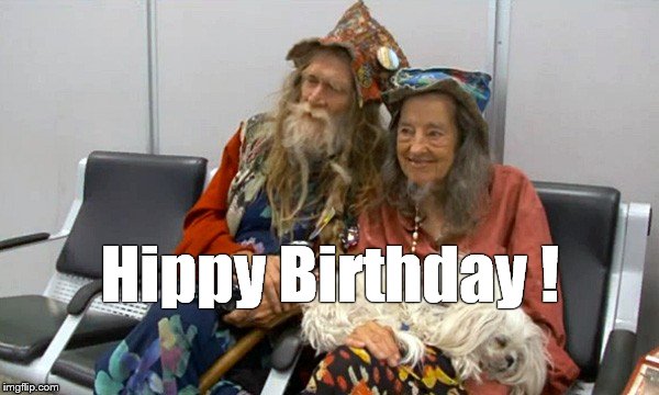 Hippies in the Social Security Office waiting for the bad news... | Hippy Birthday ! | image tagged in hippies old,happy birthday,hippy happy birthday,hippy birthday,social security | made w/ Imgflip meme maker