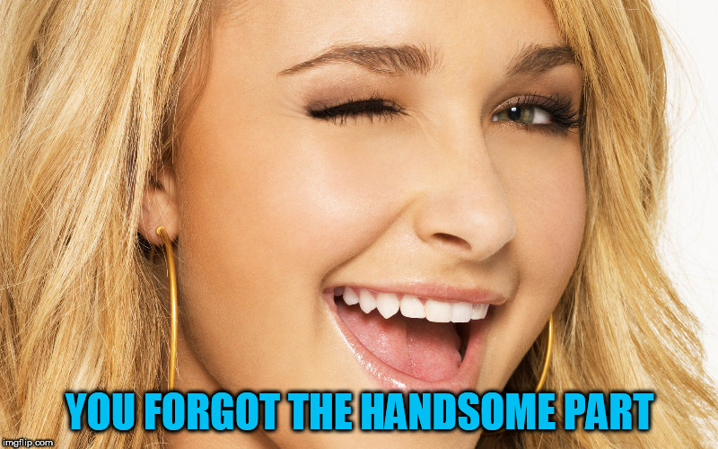 YOU FORGOT THE HANDSOME PART | made w/ Imgflip meme maker