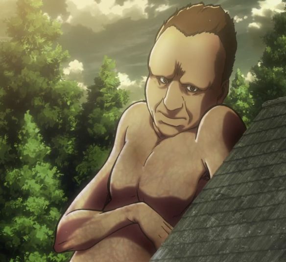 High Quality attack on titan and chill Blank Meme Template