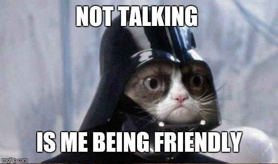 NOT TALKING IS ME BEING FRIENDLY | made w/ Imgflip meme maker