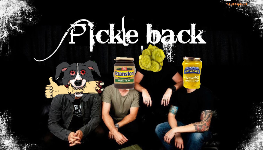 pickleback | image tagged in nickelback,mr pickles,pickle,uuum,useless | made w/ Imgflip meme maker