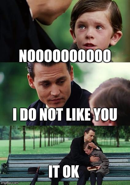 Finding Neverland | NOOOOOOOOOO; I DO NOT LIKE YOU; IT OK | image tagged in memes,finding neverland | made w/ Imgflip meme maker