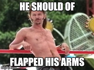 HE SHOULD OF FLAPPED HIS ARMS | made w/ Imgflip meme maker