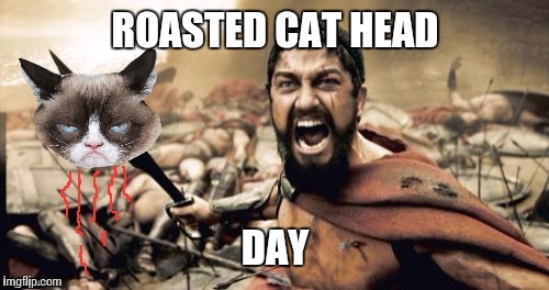 ROASTED CAT HEAD DAY | made w/ Imgflip meme maker