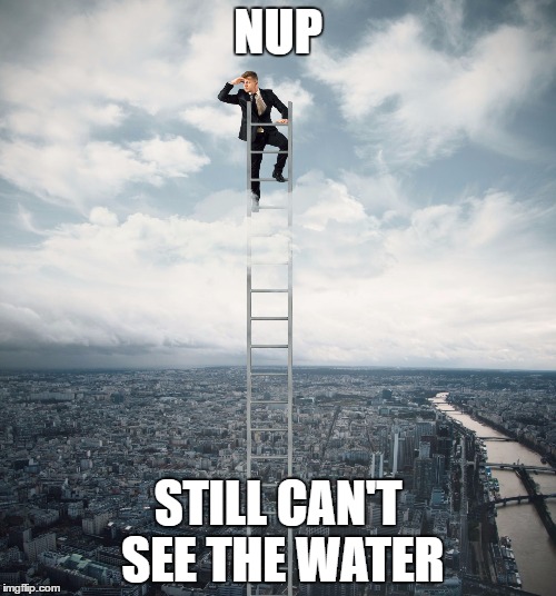 Wheres the Water | NUP; STILL CAN'T SEE THE WATER | image tagged in searching,water,memes,gifs,funny,pie charts | made w/ Imgflip meme maker