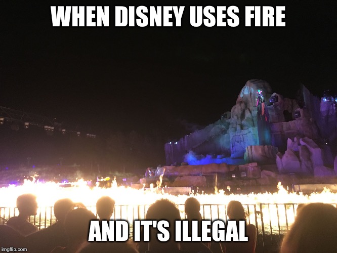 Lake of fire | WHEN DISNEY USES FIRE; AND IT'S ILLEGAL | image tagged in fire,lake | made w/ Imgflip meme maker