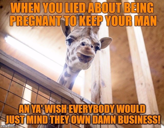 WHEN YOU LIED ABOUT BEING PREGNANT TO KEEP YOUR MAN; AN YA' WISH EVERYBODY WOULD JUST MIND THEY OWN DAMN BUSINESS! | image tagged in still frontin' | made w/ Imgflip meme maker