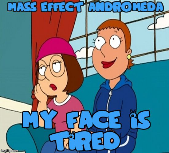 Family Guy: Mass Effect Meg | . | image tagged in mass effect andromeda | made w/ Imgflip meme maker