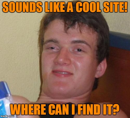 10 Guy Meme | SOUNDS LIKE A COOL SITE! WHERE CAN I FIND IT? | image tagged in memes,10 guy | made w/ Imgflip meme maker