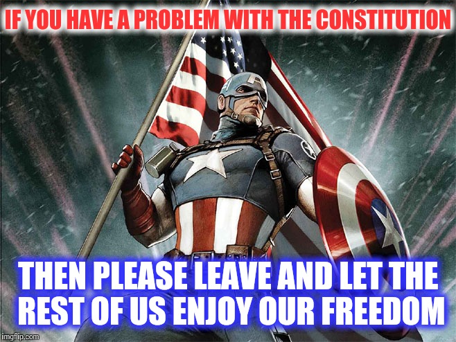 Live free or die hard | IF YOU HAVE A PROBLEM WITH THE CONSTITUTION; THEN PLEASE LEAVE AND LET THE REST OF US ENJOY OUR FREEDOM | image tagged in memes | made w/ Imgflip meme maker