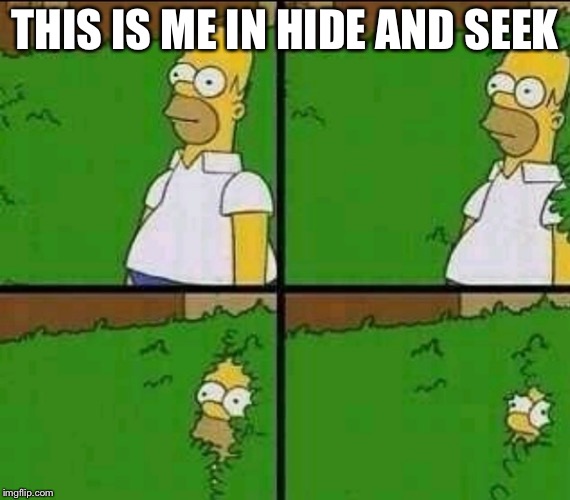 Simpsons | THIS IS ME IN HIDE AND SEEK | image tagged in simpsons | made w/ Imgflip meme maker