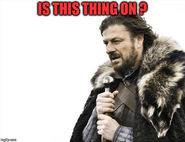 Brace Yourselves X is Coming Meme | IS THIS THING ON ? | image tagged in memes,brace yourselves x is coming | made w/ Imgflip meme maker