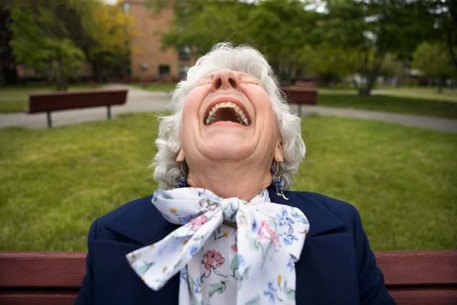 Elderly woman laughing LOL Blank Meme Template
