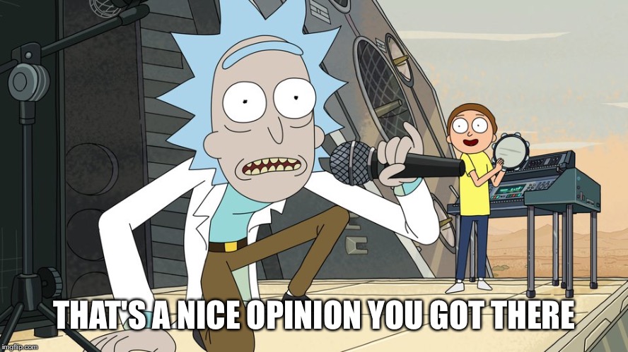 Schwifty opan | THAT'S A NICE OPINION YOU GOT THERE | image tagged in schwifty opan | made w/ Imgflip meme maker