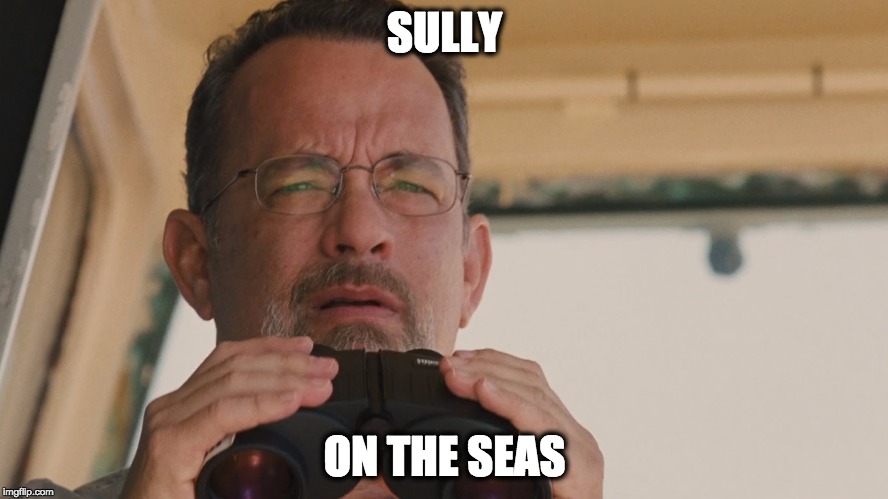 SULLY ON THE SEAS | SULLY; ON THE SEAS | image tagged in sully | made w/ Imgflip meme maker