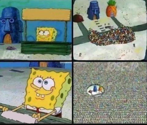 High Quality Spongebob's hype stand Blank Meme Template