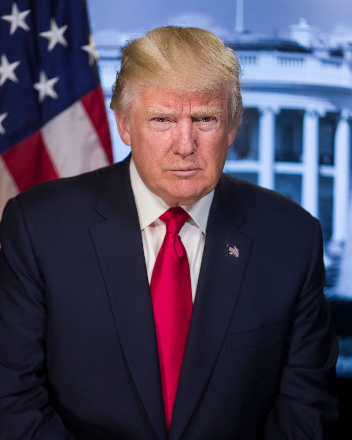 President Trump Official Portrait  Blank Meme Template