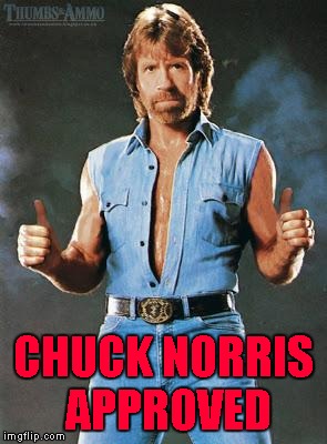 CHUCK NORRIS APPROVED | made w/ Imgflip meme maker