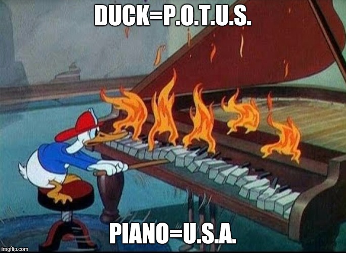 DUCK=P.O.T.U.S. PIANO=U.S.A. | made w/ Imgflip meme maker