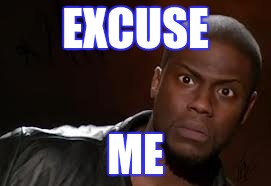 Kevin Hart | EXCUSE; ME | image tagged in memes,kevin hart the hell | made w/ Imgflip meme maker