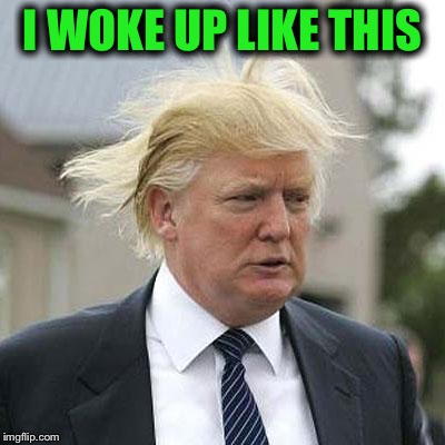 Donald Trump | I WOKE UP LIKE THIS | image tagged in donald trump | made w/ Imgflip meme maker