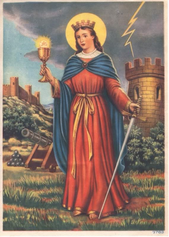 High Quality St. Barbara, patron saint of artillery Blank Meme Template