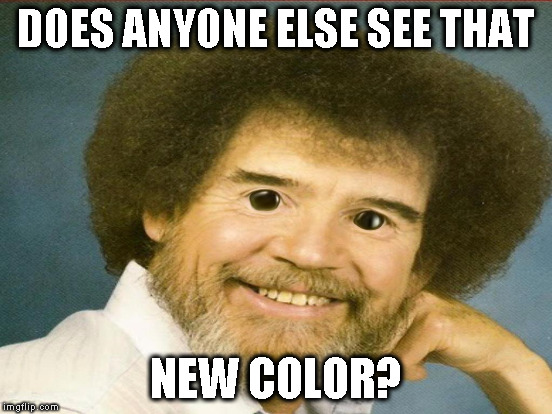 DOES ANYONE ELSE SEE THAT NEW COLOR? | made w/ Imgflip meme maker