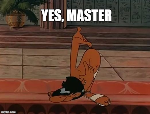 Yes, Master | YES, MASTER | image tagged in yes master | made w/ Imgflip meme maker
