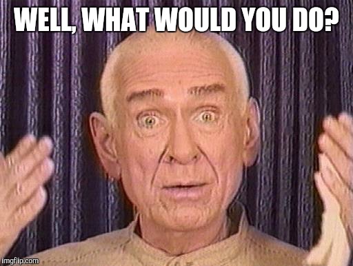 WELL, WHAT WOULD YOU DO? | made w/ Imgflip meme maker