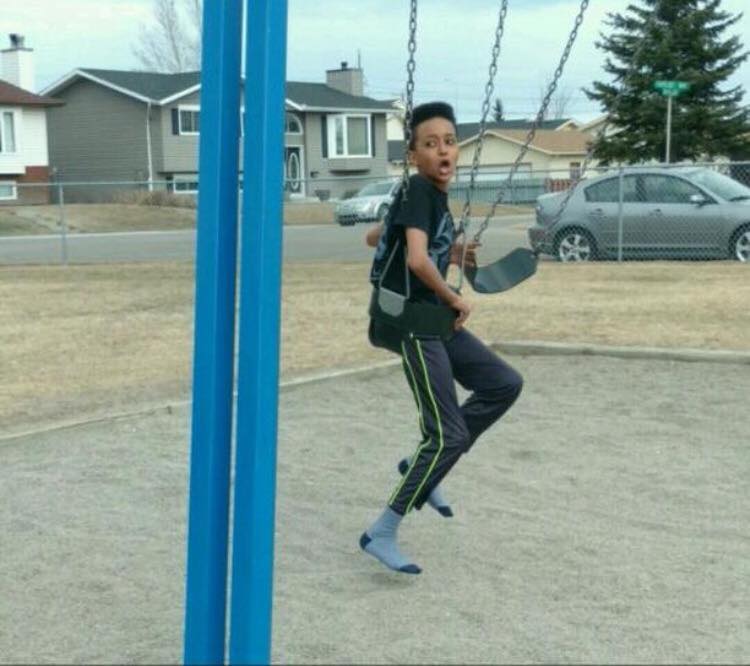 Nuts busted on swing Blank Meme Template