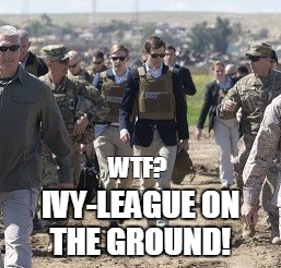 WTF? IVY-LEAGUE ON THE GROUND! | image tagged in jared goes to war | made w/ Imgflip meme maker