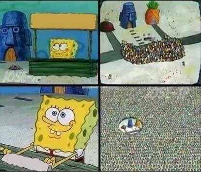 Spongebob stand By Gamerale2006 Blank Meme Template