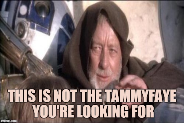 THIS IS NOT THE TAMMYFAYE YOU'RE LOOKING FOR | made w/ Imgflip meme maker
