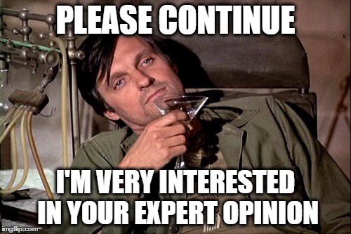 Please continue, I am very interested in your expert opinion - Imgflip