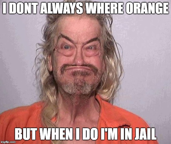 bobaboi | I DONT ALWAYS WHERE ORANGE; BUT WHEN I DO I'M IN JAIL | image tagged in i dont always,memes,mugshot,jail,trailer park boys | made w/ Imgflip meme maker