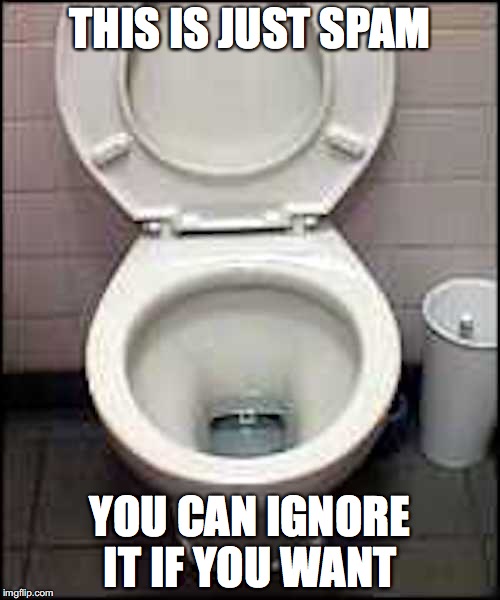 Toliet | THIS IS JUST SPAM; YOU CAN IGNORE IT IF YOU WANT | image tagged in toliet,memes | made w/ Imgflip meme maker